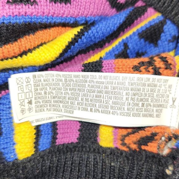 Forever 21 Womens Size Medium Retro Multi Colored Crew Neck Long Sleeve Sweater - Picture 8 of 8